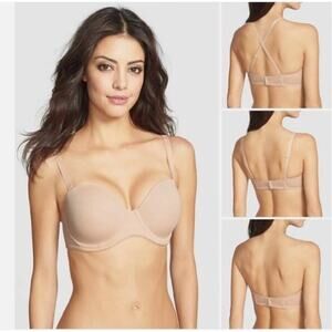 Wacoal Red Carpet Strapless Convertible Underwire Bra 42D Beige 854119 NEW NWT
